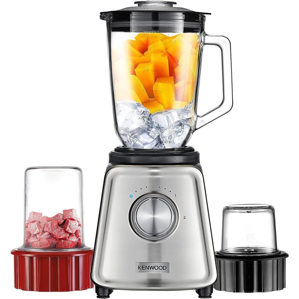 Kenwood BLP44.270SS Glass Blender 800W | خلاط زجاج 2 لتر مع مطحنة – فضي