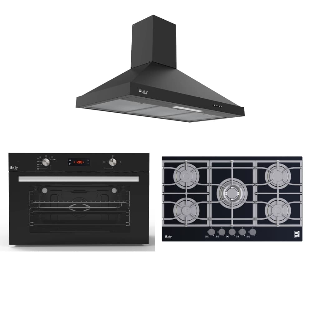 عرض الثلاثي القوي من بيورتي : شفاط + بوتجاز + فرن