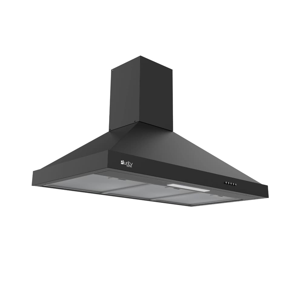 شفاط مطبخ 90 سم من بيورتي – قوة شفط 650 م³/ساعة مع فلاتر ألمنيوم وكربون