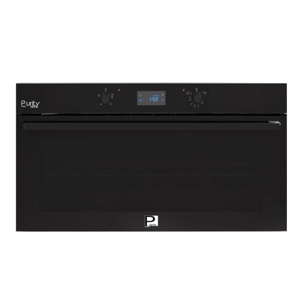 فرن غاز 90 سم  من بيورتي – أسود بسعة 98 لتر مع أمان كامل