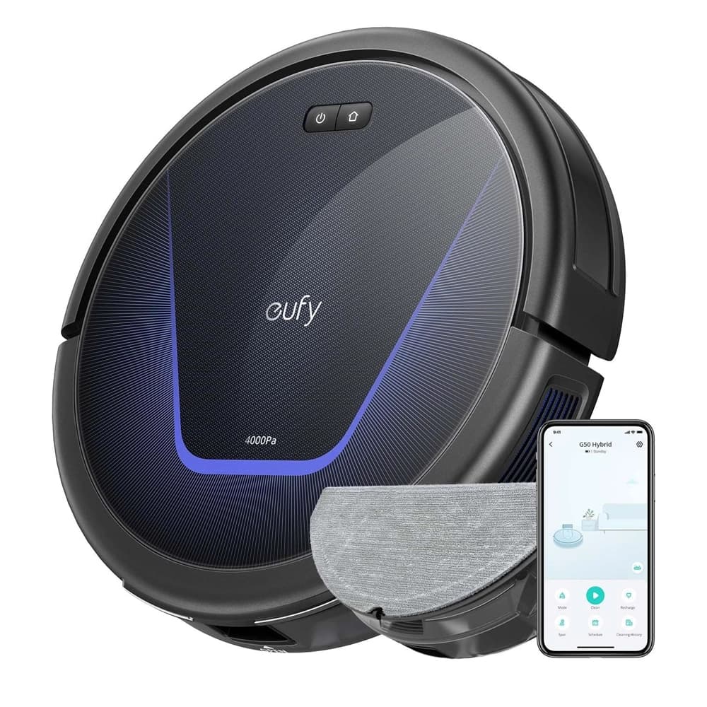 مكنسة يوفي G50 Hybrid الروبوتية (T2212G11) - شفط 4000 باسكال، مسح آلي، وتكنولوجيا Pro Detangling للشعر