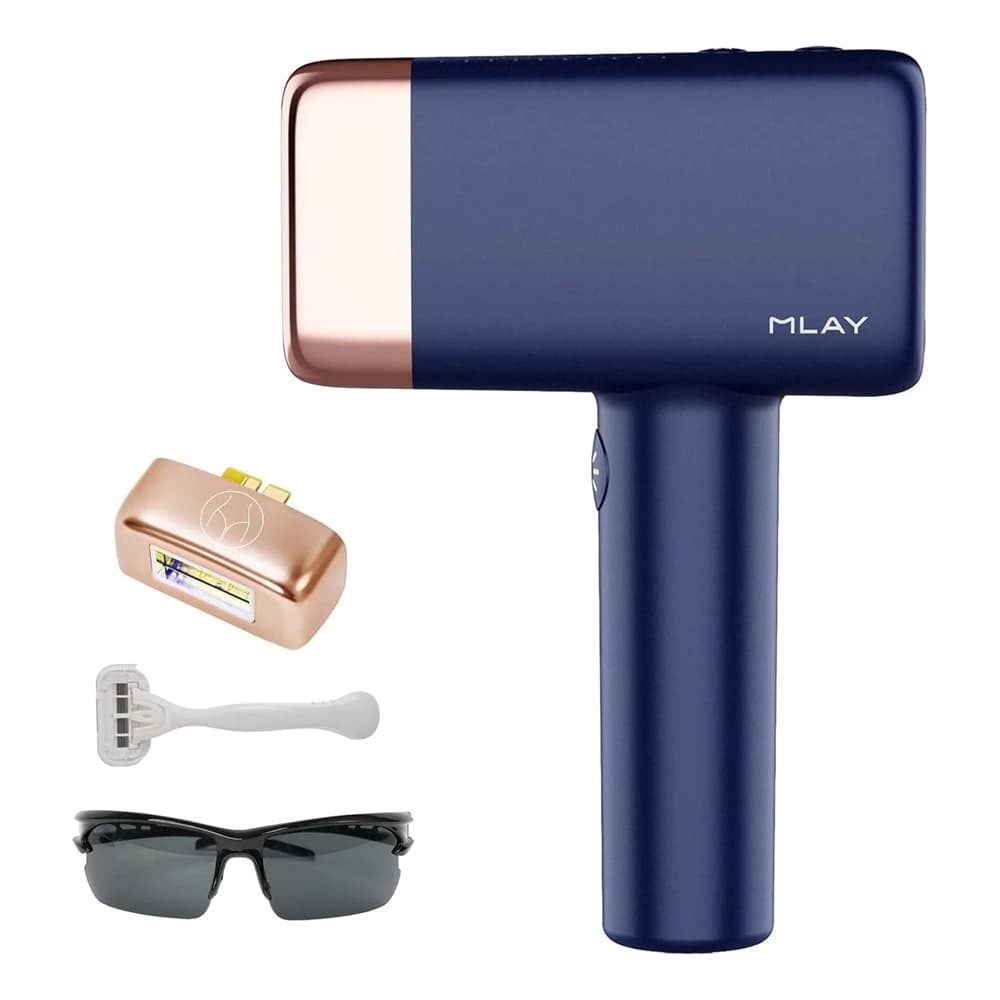جهاز إزالة الشعر IPL ملاي T14A – نظام تبريد بالثلج – 500,000 ومضة – عدسات قابلة للاستبدال – لون أزرق