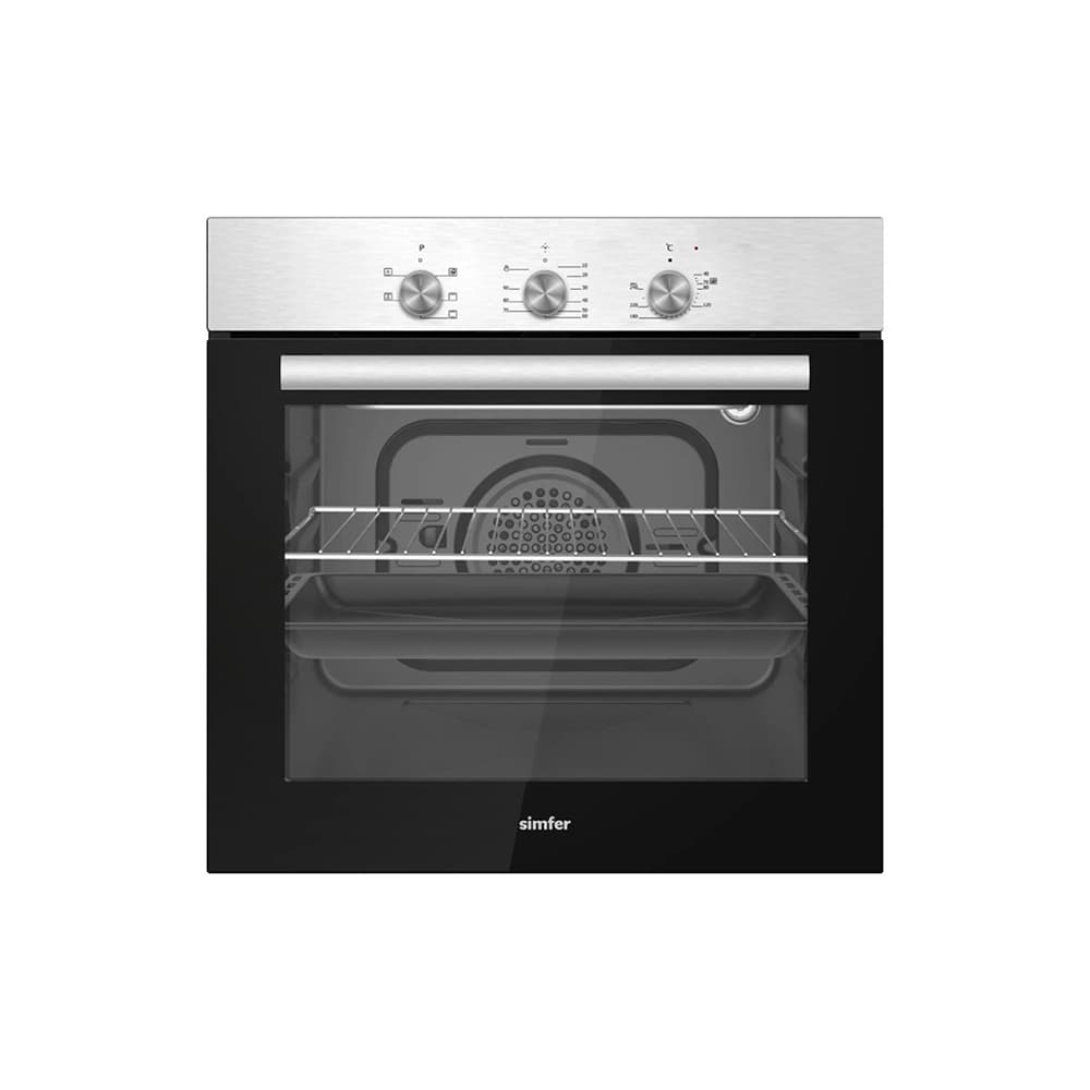 فرن بلت إن 60 سم – ستانلس ستيل، إشعال ذاتي، أمان كامل، تايمر ميكانيكي