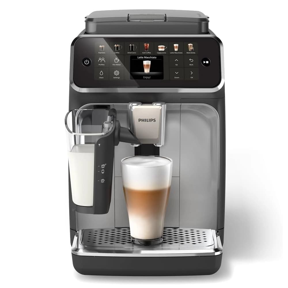 ماكينة قهوة فيليبس 4400 EP4446/70 أوتوماتيك بالكامل – 12 مشروب – نظام LatteGo – SilentBrew