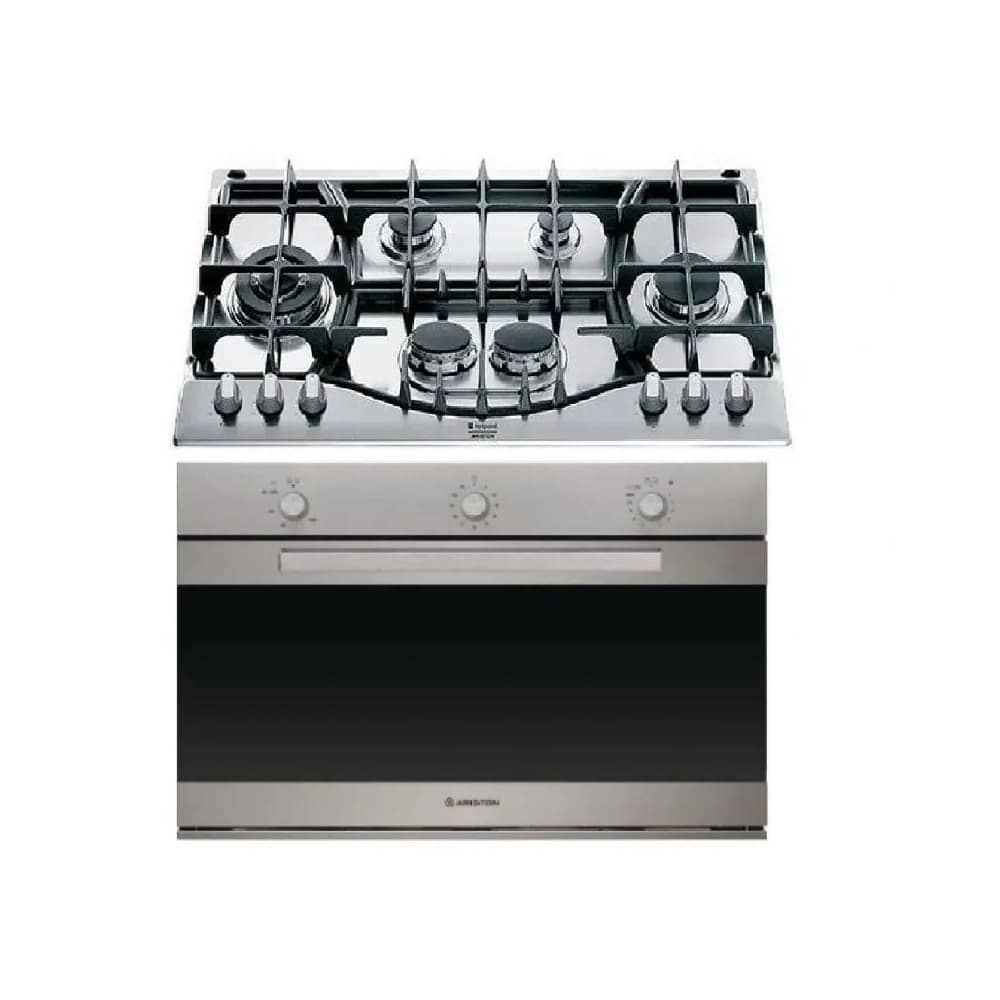 أريستون مسطح وفرن غاز بلت إن 90 سم – 6 شعلات وفرن 105 لتر