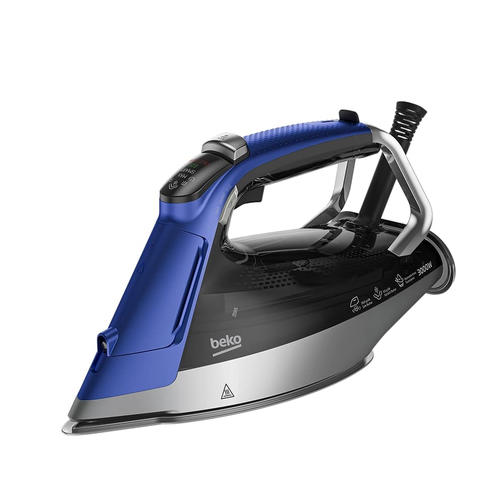 مكواة بخار بيكو , 3000 واط , SuperGlide Ceramic , بخار قوي 280 جم , شاشة رقمية , وضع Eco Smart , خزان 350 مل | SPA 9130 B